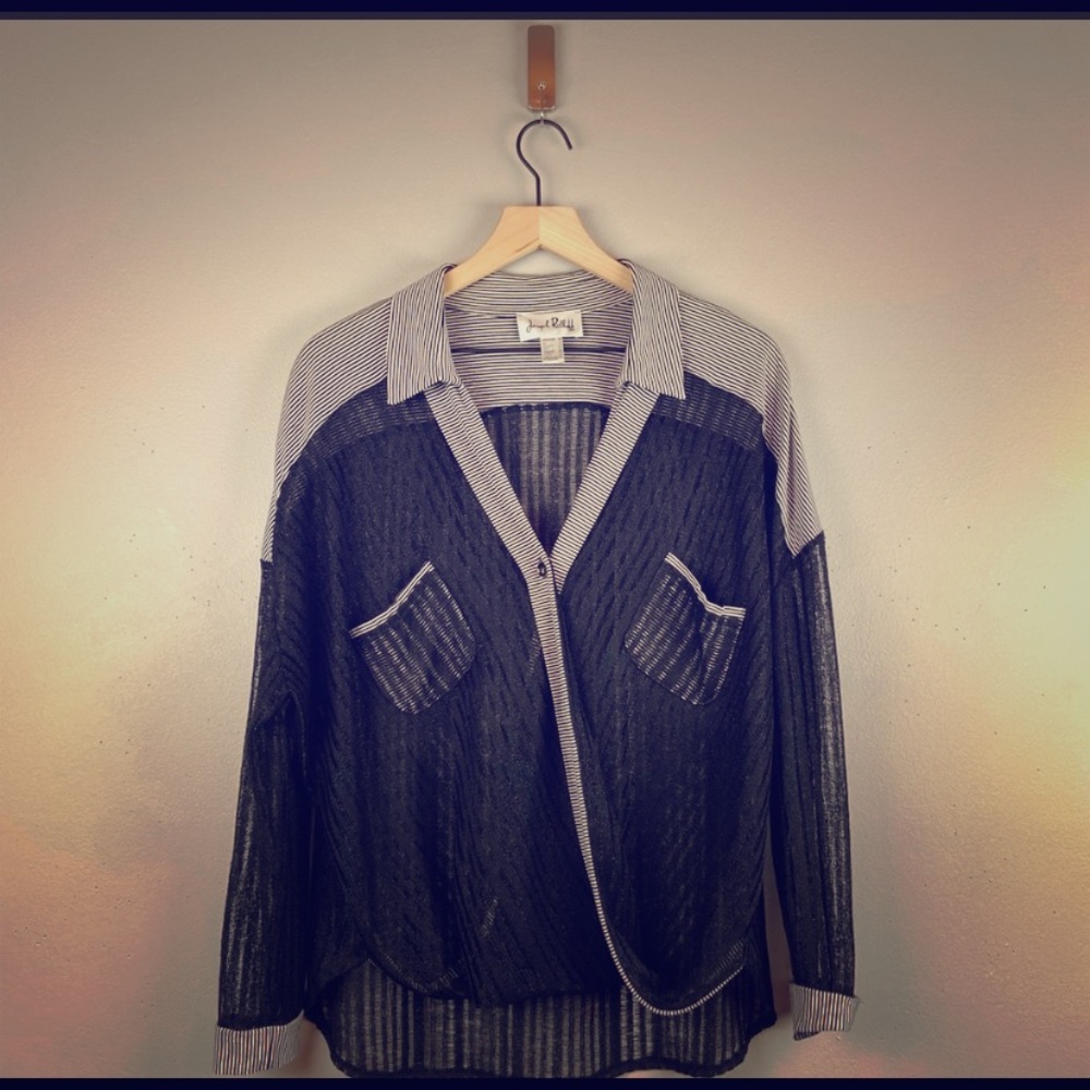 Joseph Ribkoff crossover v neck long sleeve top